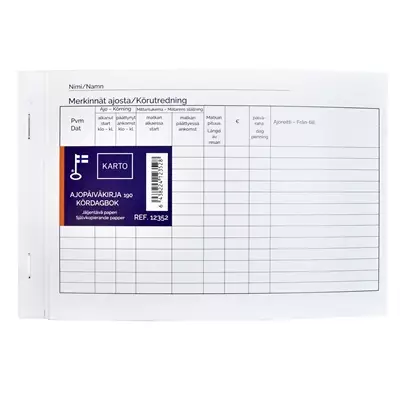 KARISTOPAP AJOPÄIVÄKIRJA 190 A5L 2X40 - Ajopäiväkirjat - 6438224123528 - 1
